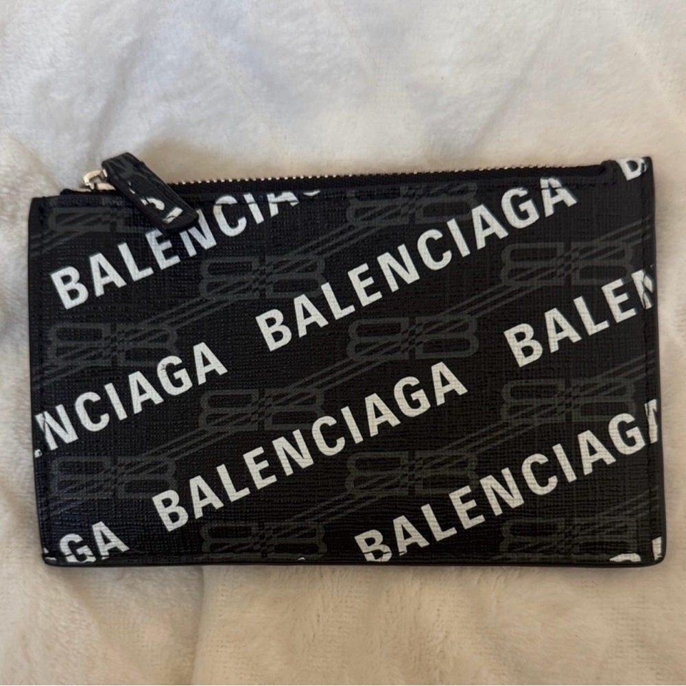 Balenciaga Monochrome Logo Pouch